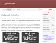 Tablet Screenshot of mathematrix.de